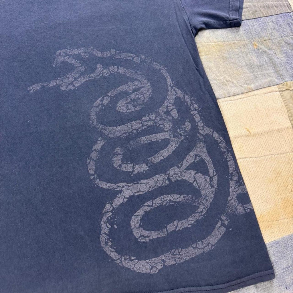 2000s Metallica Black Album Snake Logo Graphic Tee | Small