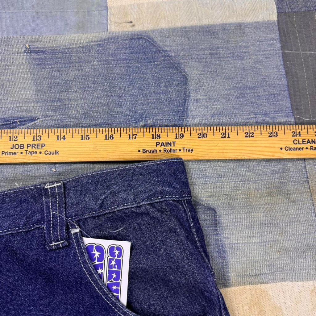 2000s Vintage wide leg Players 69 navy denim carpenter pants | 38x33