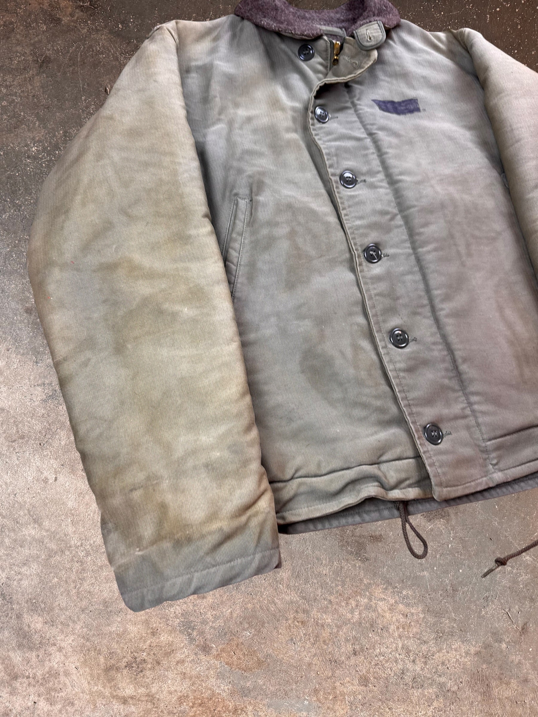 1960s USN N-1 Alpaca Fur Deck Jacket | Large