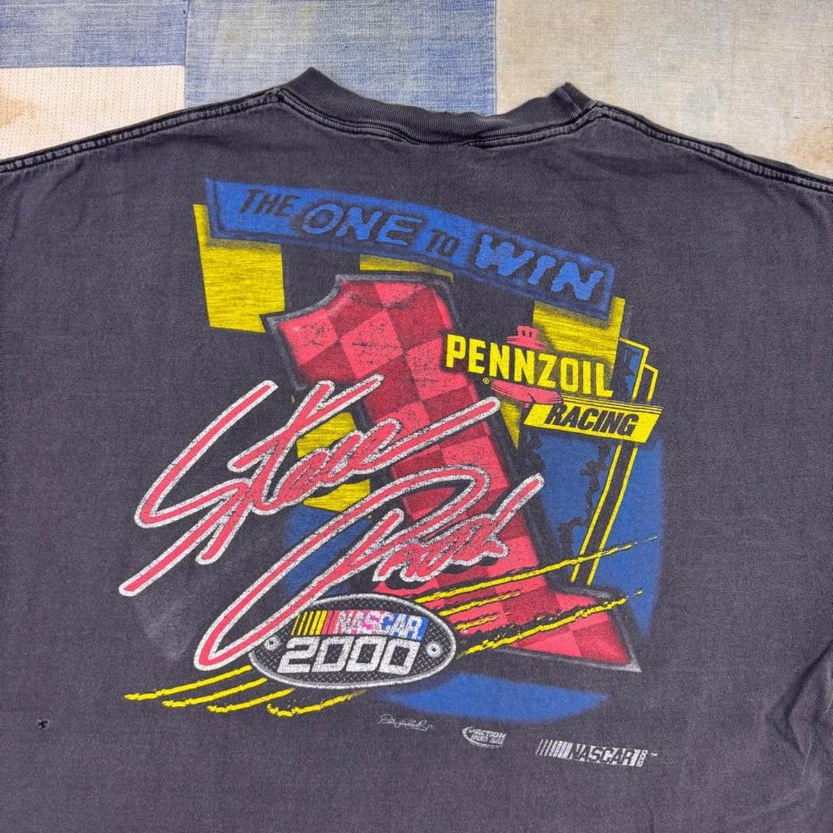 2000 Steve Park Pennzoil Racing NASCAR Double Sided Graphic Tee | Extra Large
