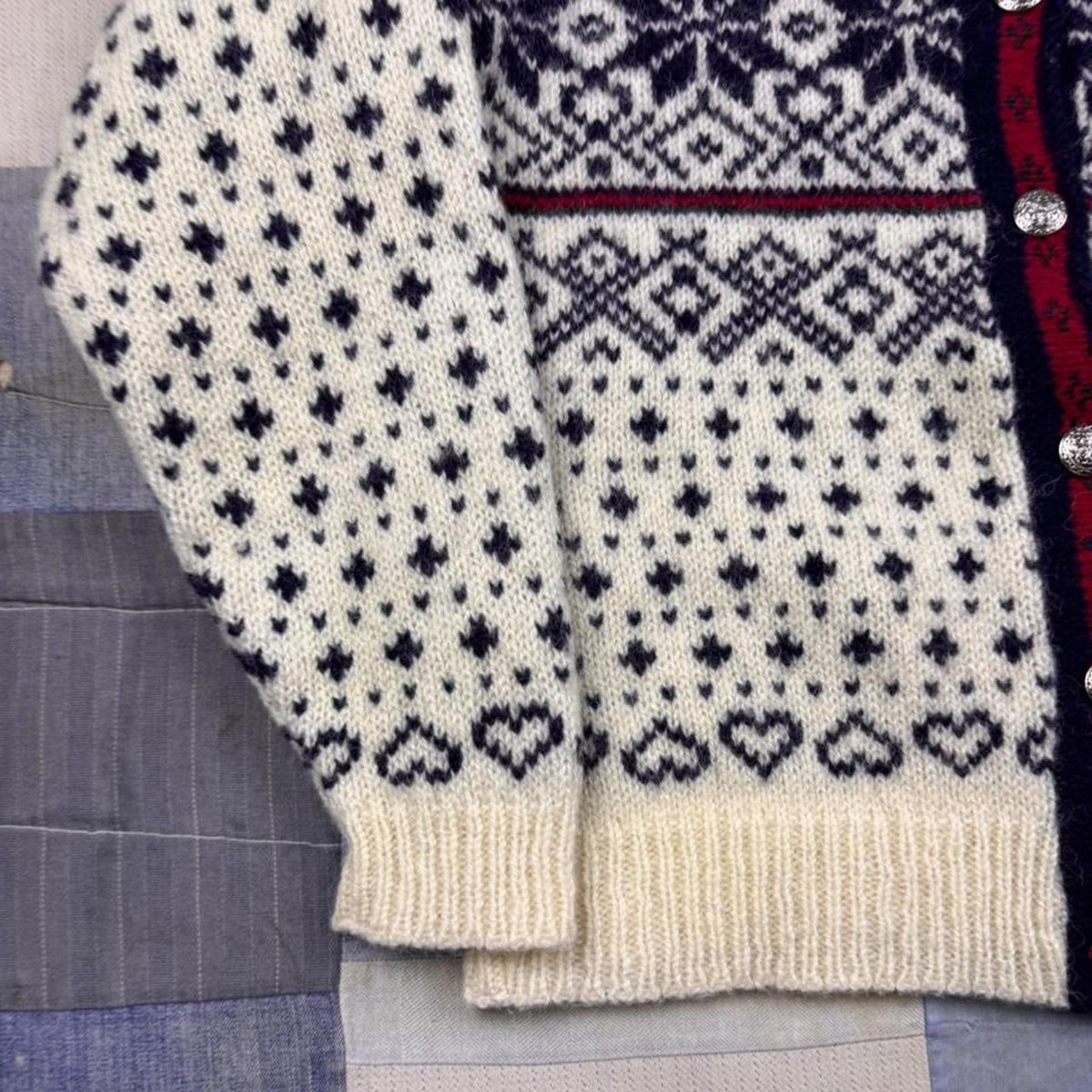 1980s L.L. Bean Made in USA Nordic Fair Isle Wool Cardigan | Medium