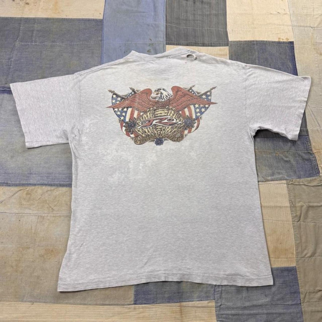 1990s Rusty Surfboards American Eagle Flag Graphic Tee | Large