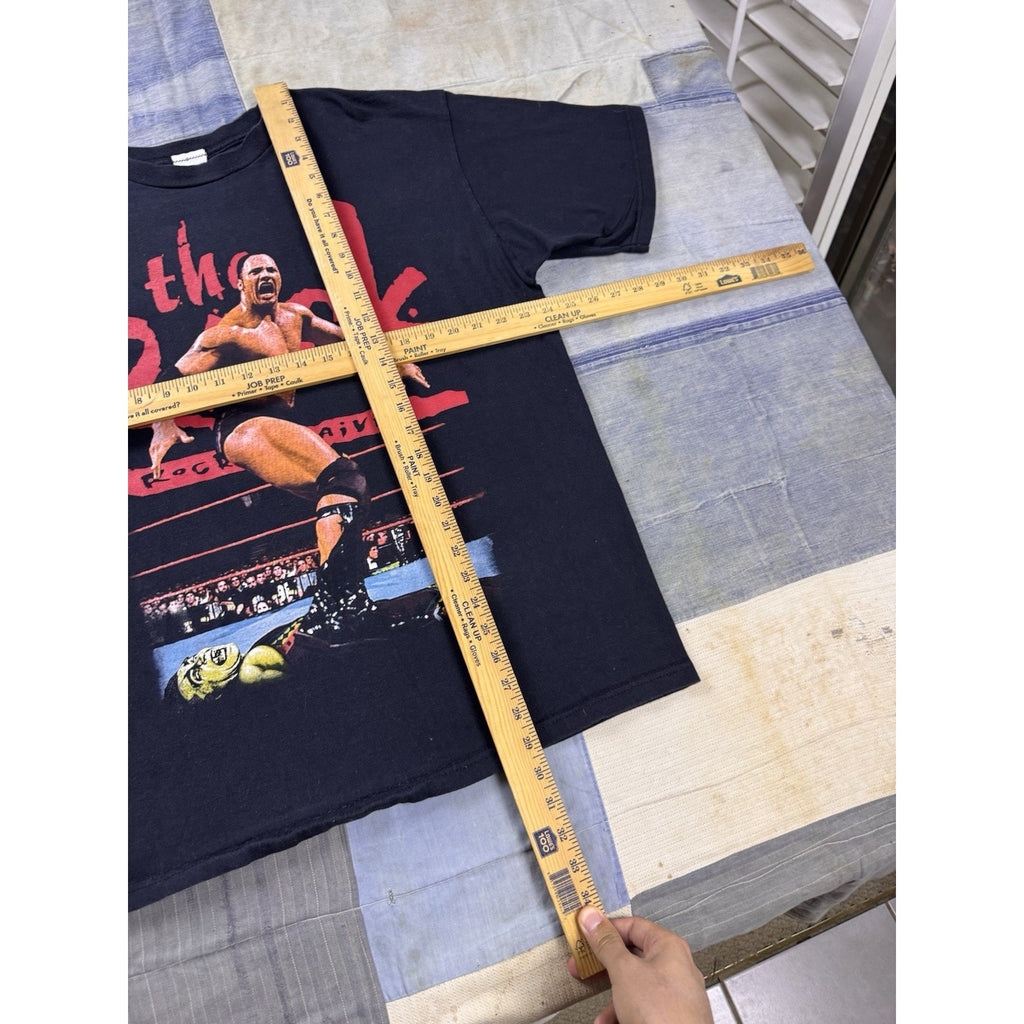 Vintage WWF The Rock Know Your Role T Shirt Monster Rock Wrestling Size XL