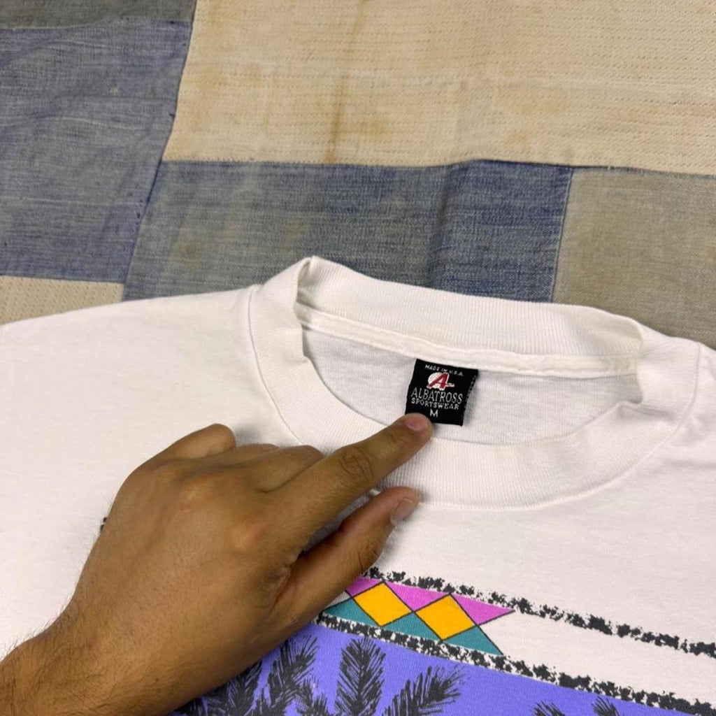 1990s Palm Springs California Sunset Palm Tree Tee | Medium