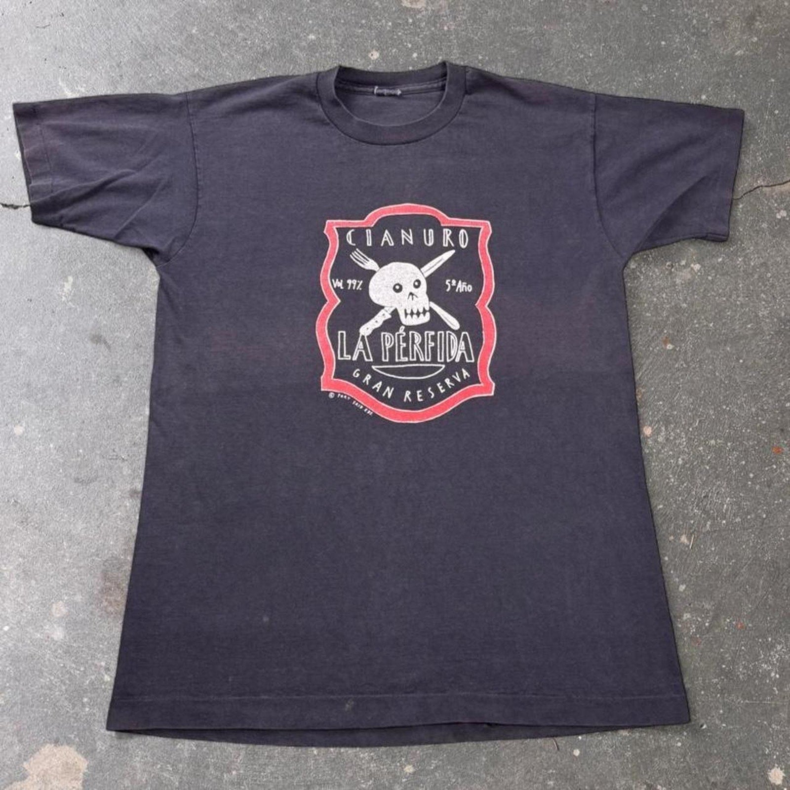 1990s Best Cianuro La Pérfida Skull Tee | Large