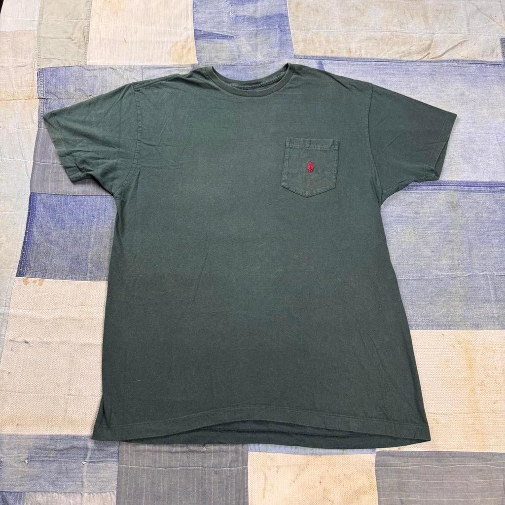 1999 Polo Ralph Lauren Green Cotton Pocket Tee | Medium