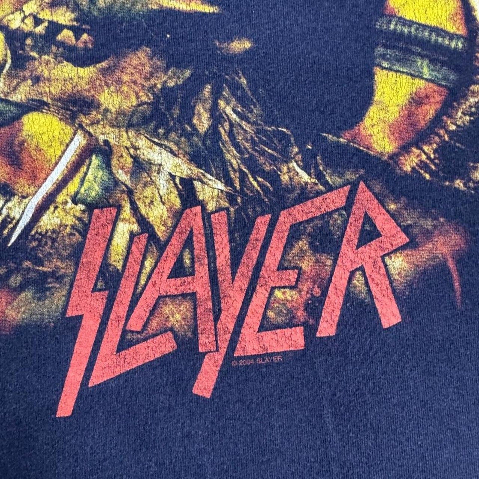 2004 Slayer Eagle Sword Graphic Tee | Medium