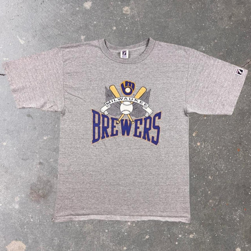 1990s Milwaukee Brewers Logo 7 Baseball Graphic Tee | Medium