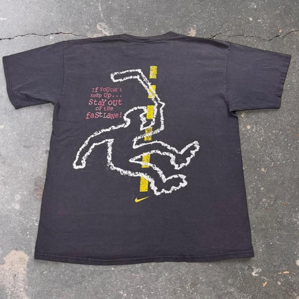 1990s Nike “Stay Out of the Fast Lane” Graphic Tee | XL