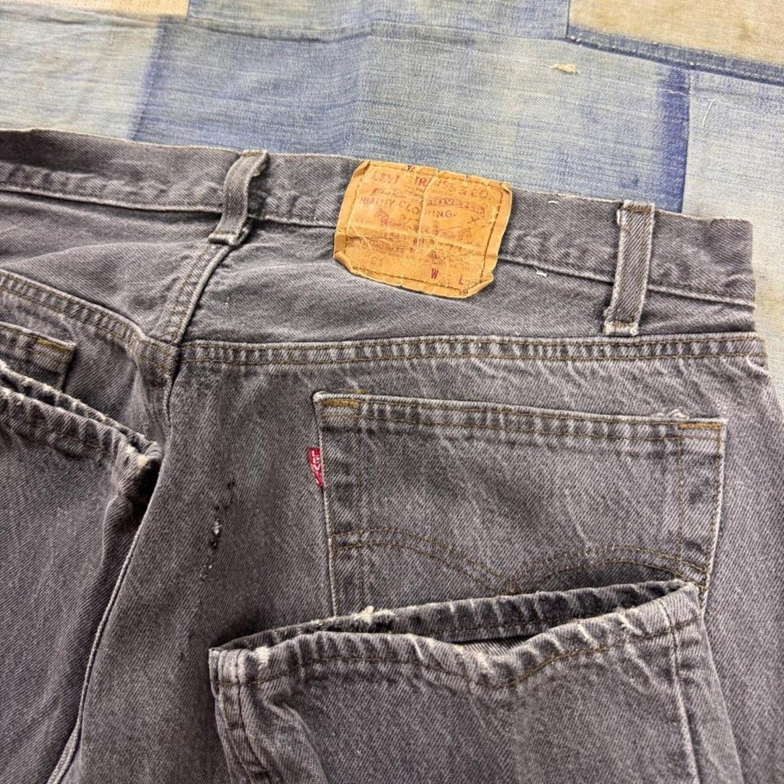 1990s Levi’s 501 Faded Gray Denim Jeans | 34x30