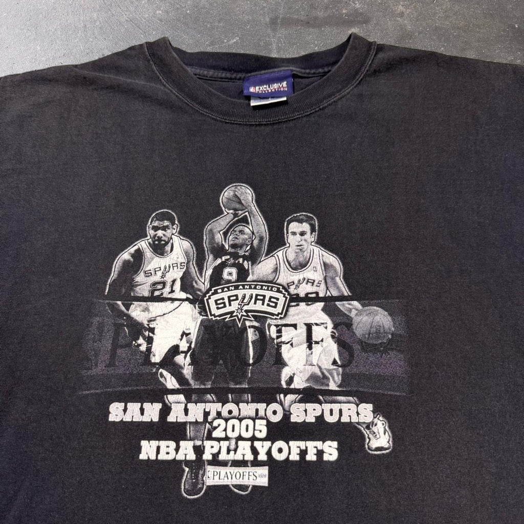 2005 San Antonio Spurs black sleeveless Tee | 2XL