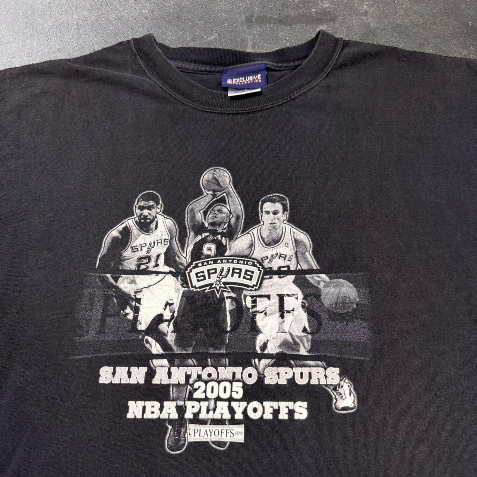 2005 San Antonio Spurs black sleeveless Tee | 2XL