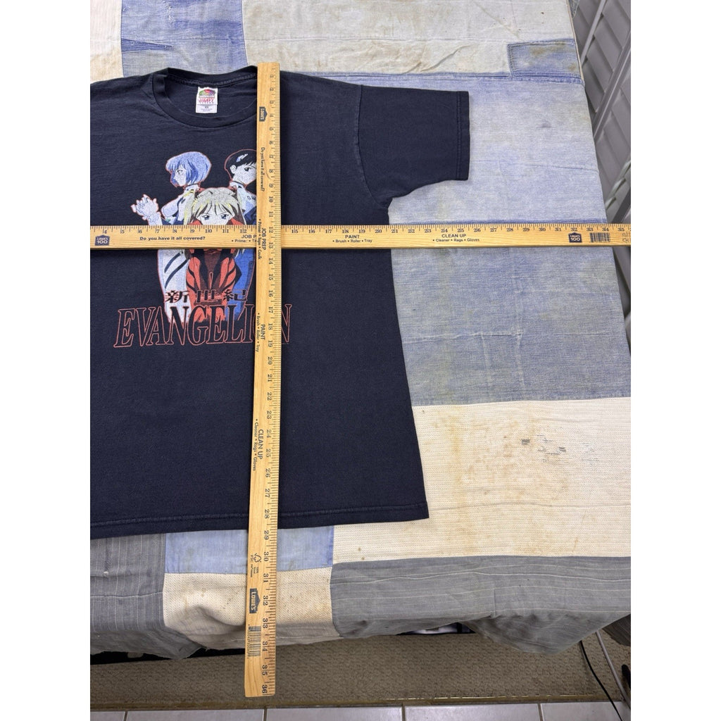 Vintage 90s Neon Genesis Evangelion Anime T Shirt L Fruit of the Loom Black
