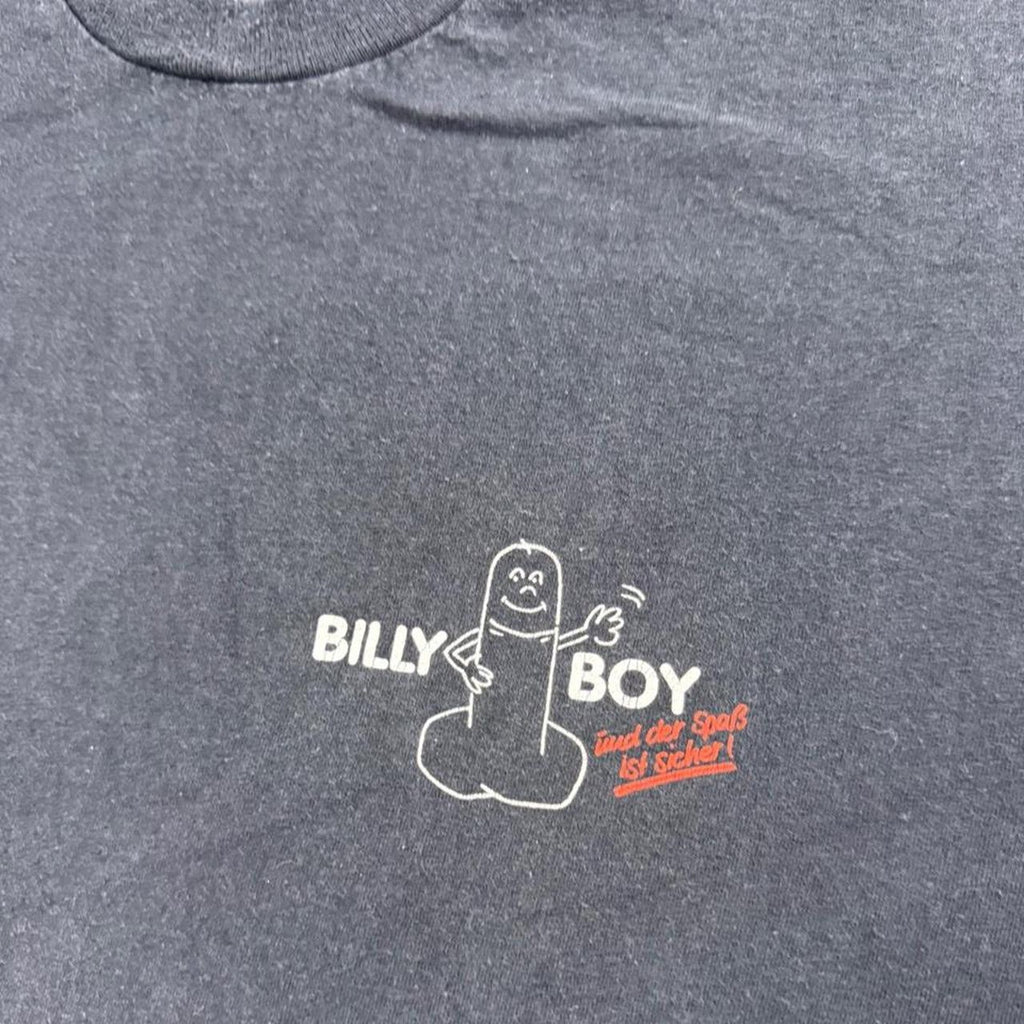 1990s Billy Boy condom “Und der Spaß ist sicher!” Adult Humor Tee | XL