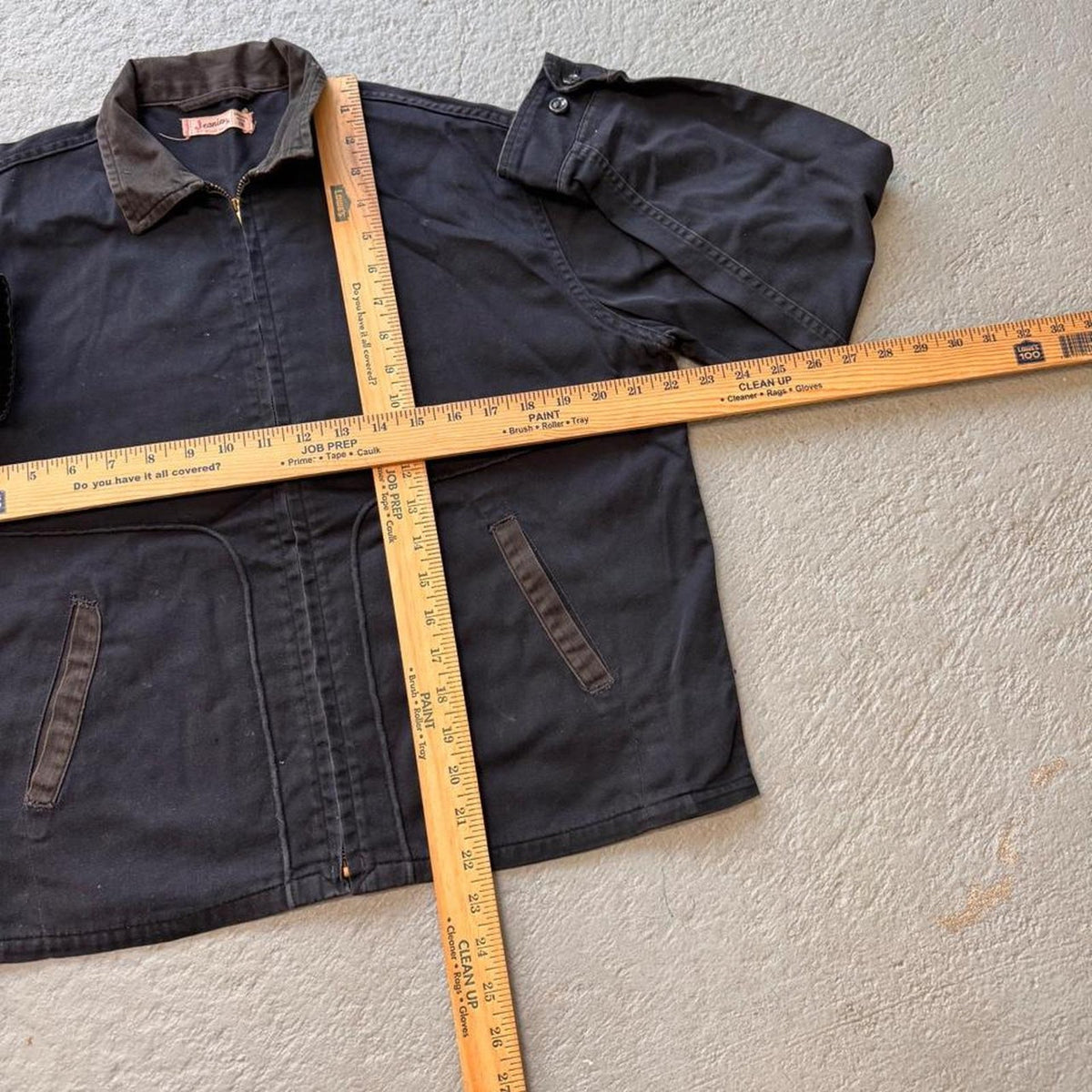 1950s Jeanies By Blue Bell Black Twill Jacket | L