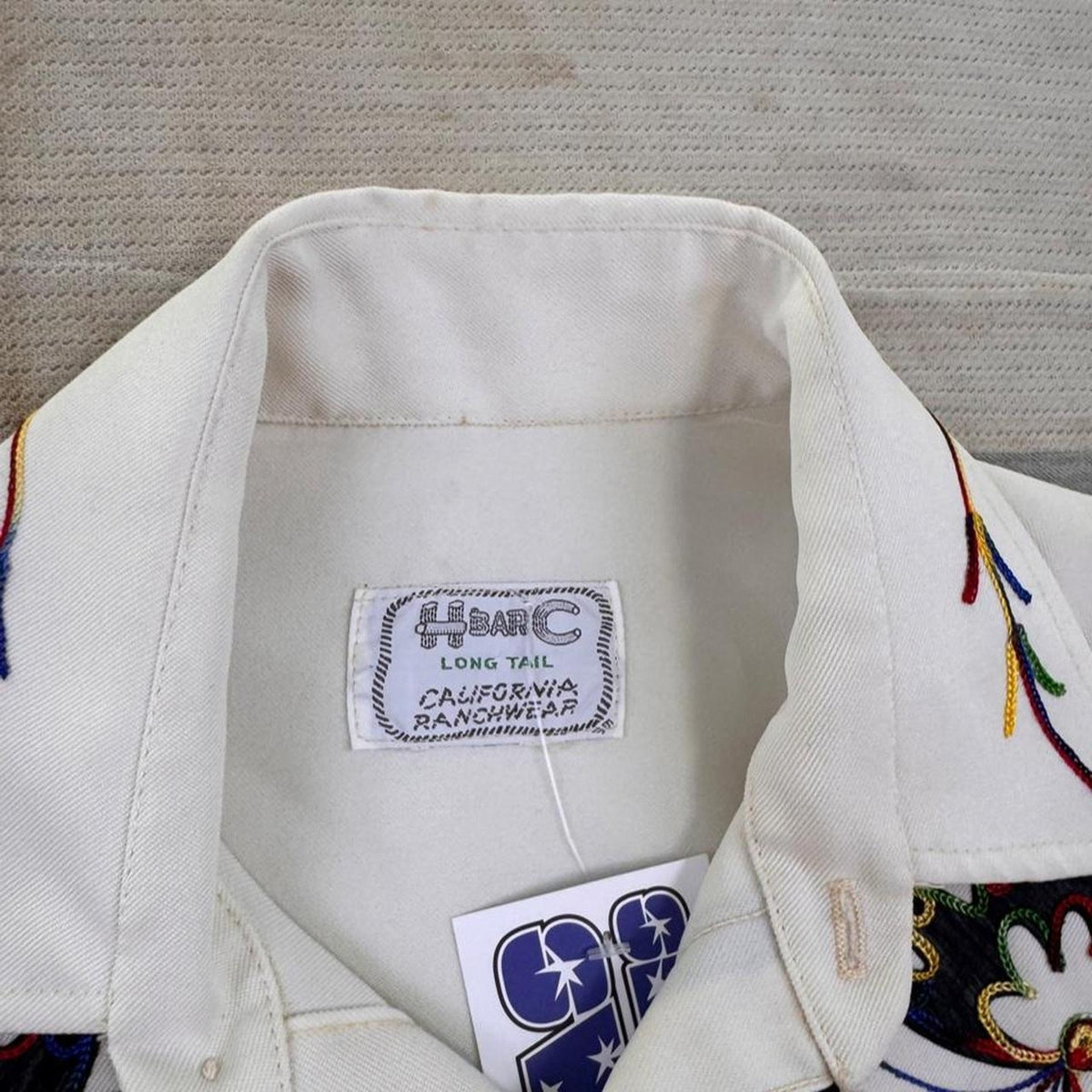 1970s H Bar C California Ranchwear Embroidered Pearl Snap Western Shirt | Medium