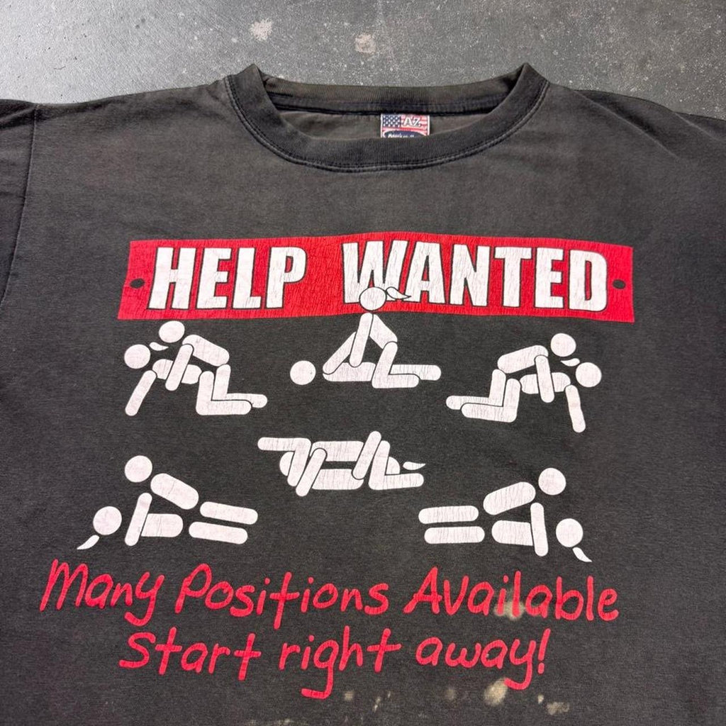 1990s Help Wanted  Many Positions Available Sex Tee  | Large