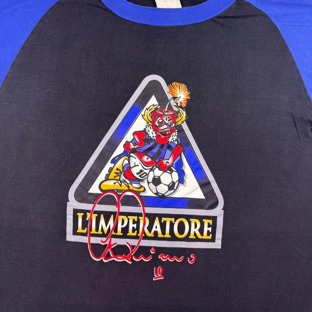2000s Adriano Inter Milan L'Imperatore Soccer Tee | Large