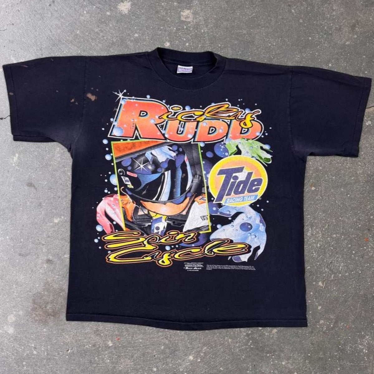 1990s Ricky Rudd Tide Racing NASCAR Double Sided Graphic Tee | Extra Large