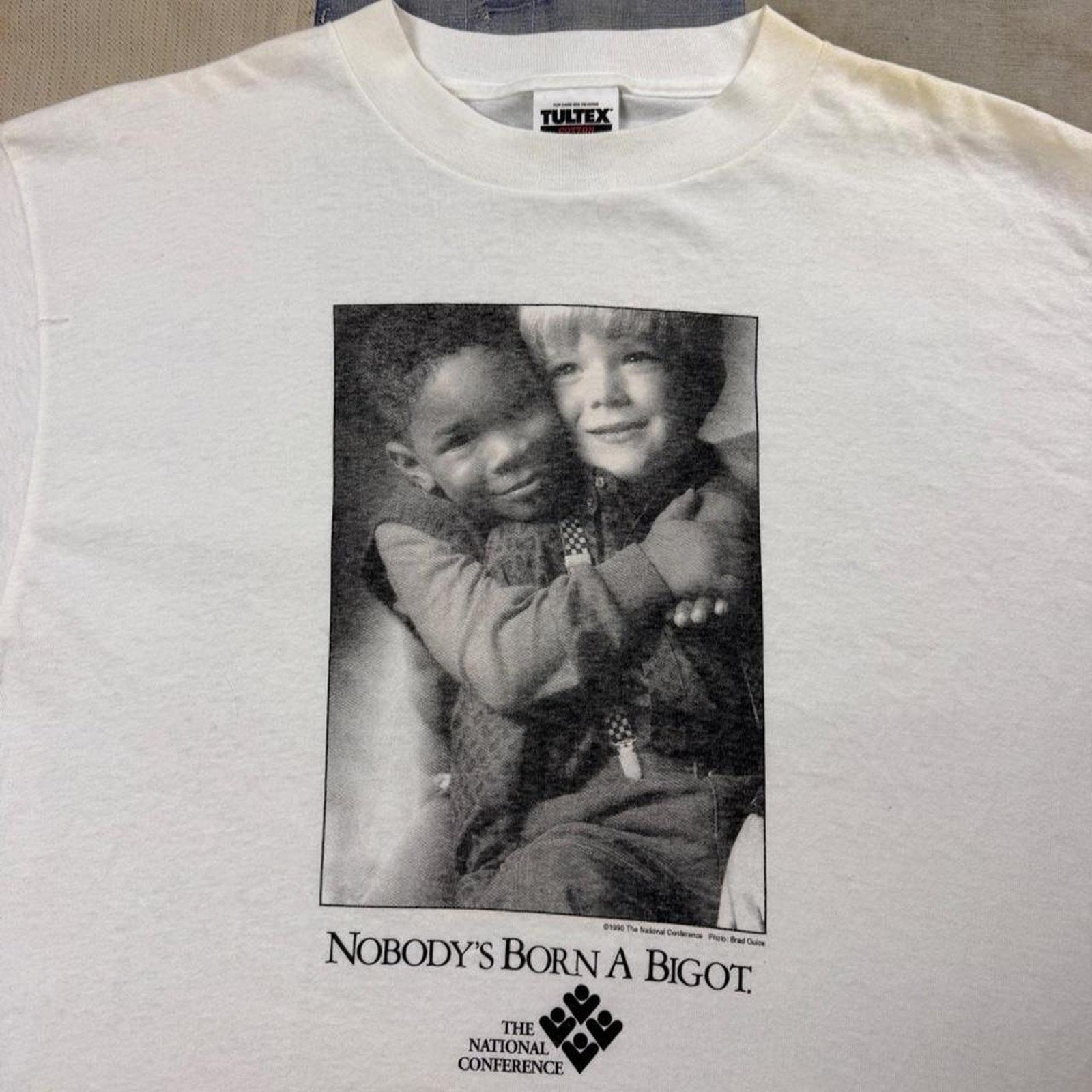 1990 “Nobody’s Born a Bigot” National Conference Tee | Large