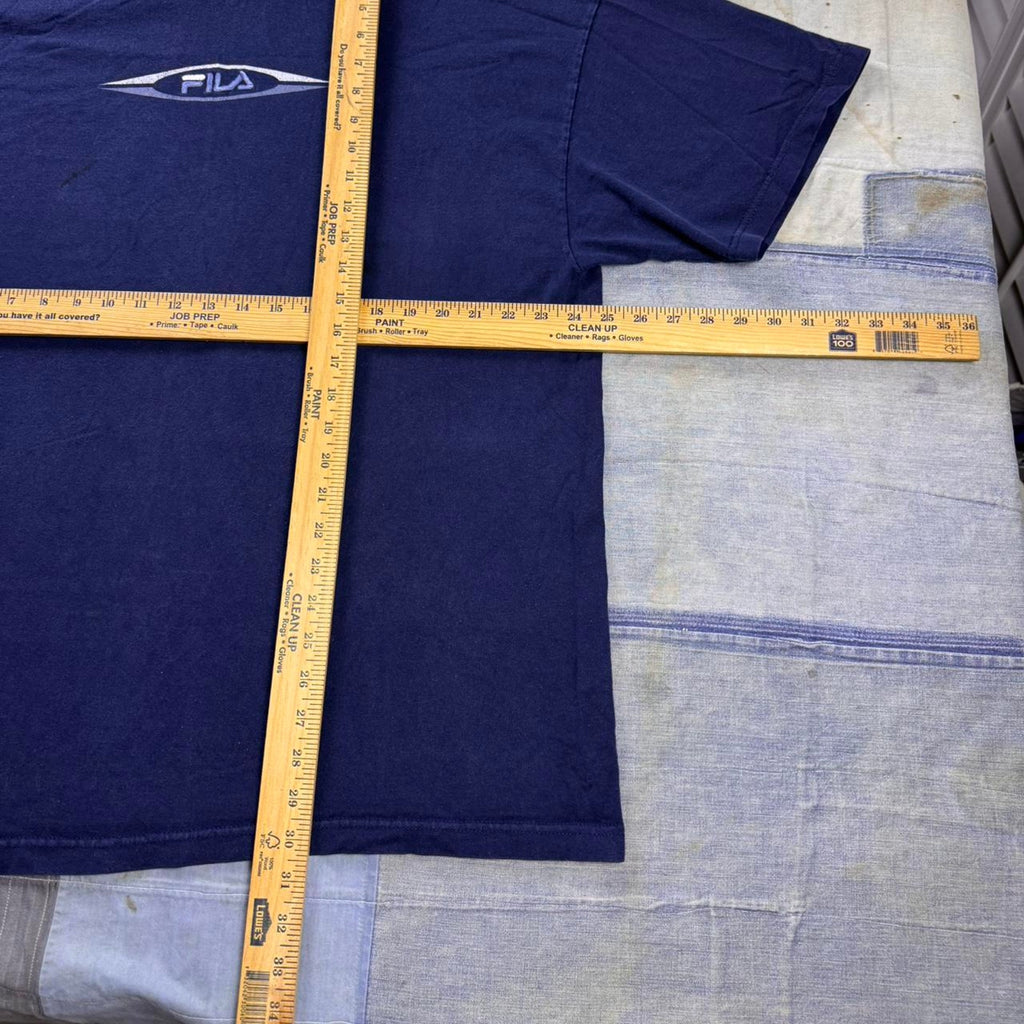 2000s Fila Embroidered navy blue Tee | XL