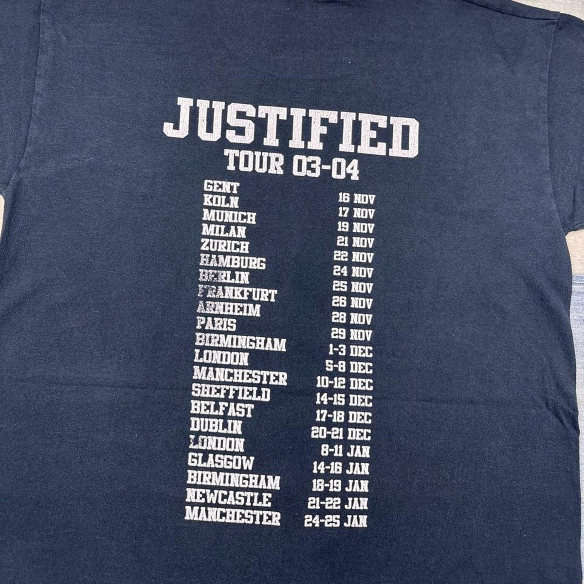 2003 Justin Timberlake Justified Tour Tee | S