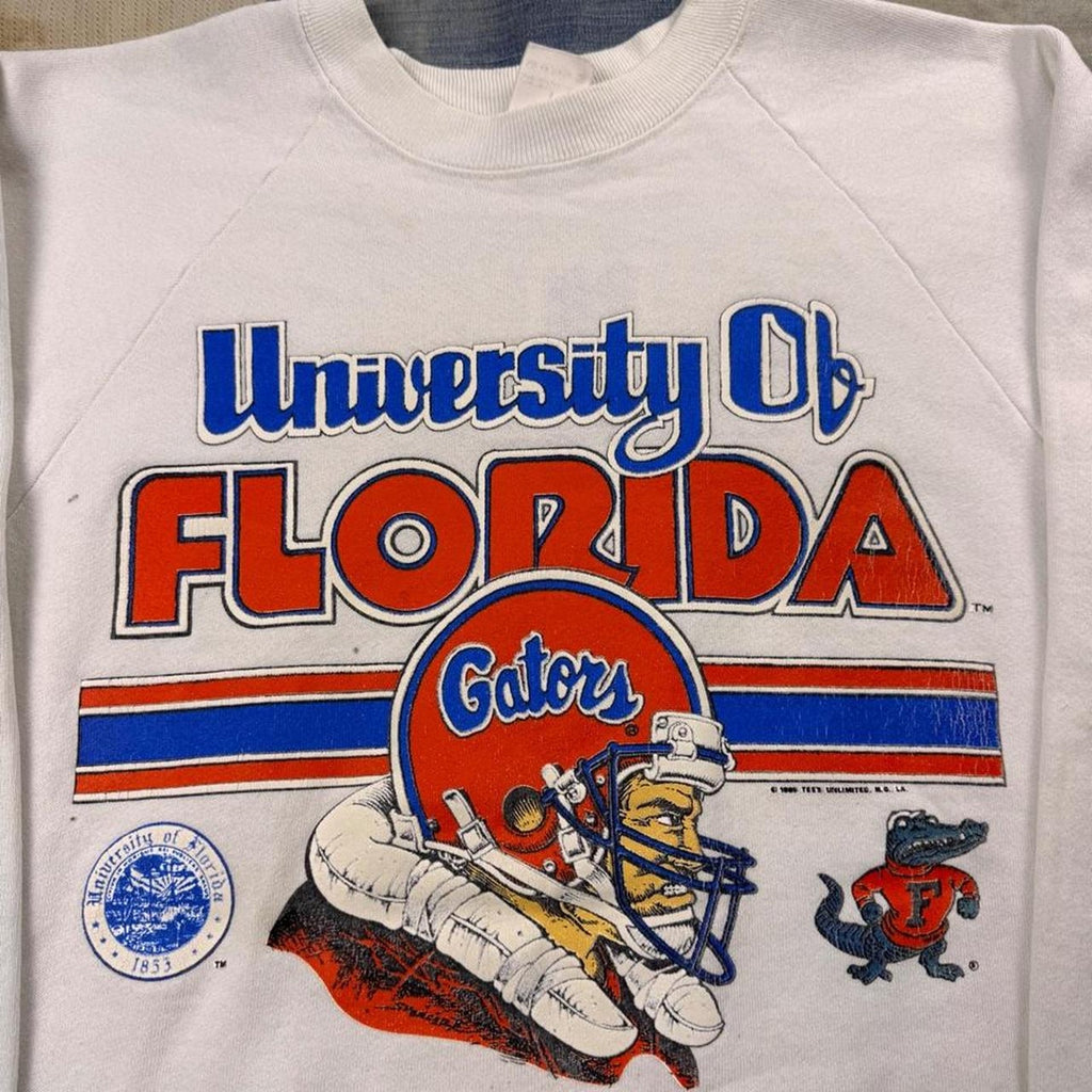 1985 University of Florida Gators Football Raglan Sweatshirt | Medium