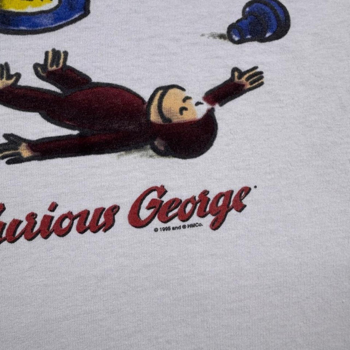 1995 Curious George Ether Bottle Graphic Tee | Large