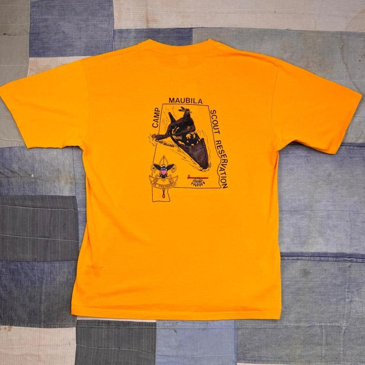1980s Camp Maubila Scout Reservation Canoe Graphic Tee | XL