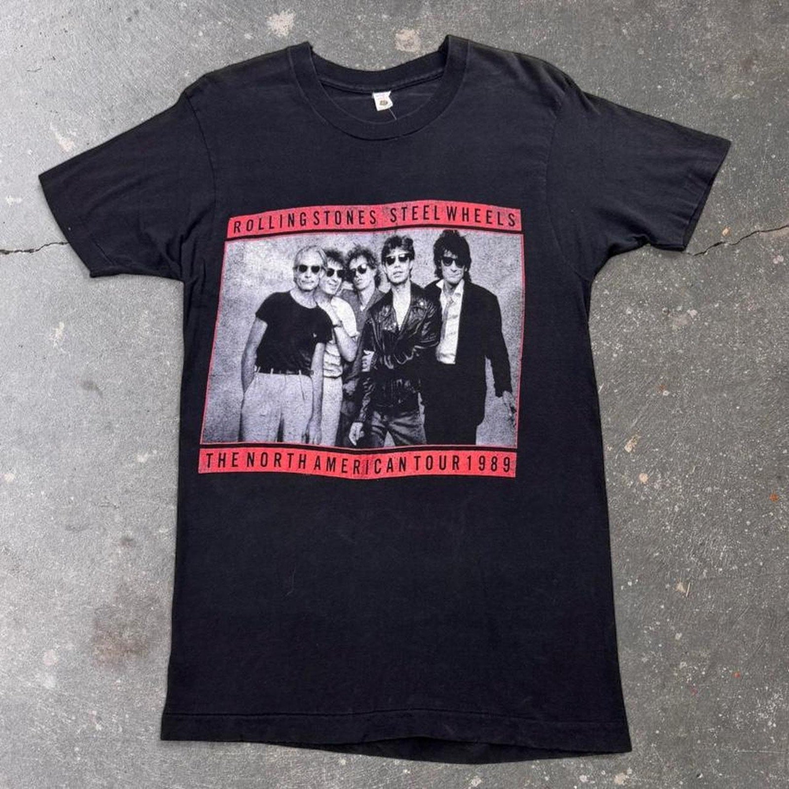 1989 Rolling Stones Steel Wheels North American Tour Tee | Large