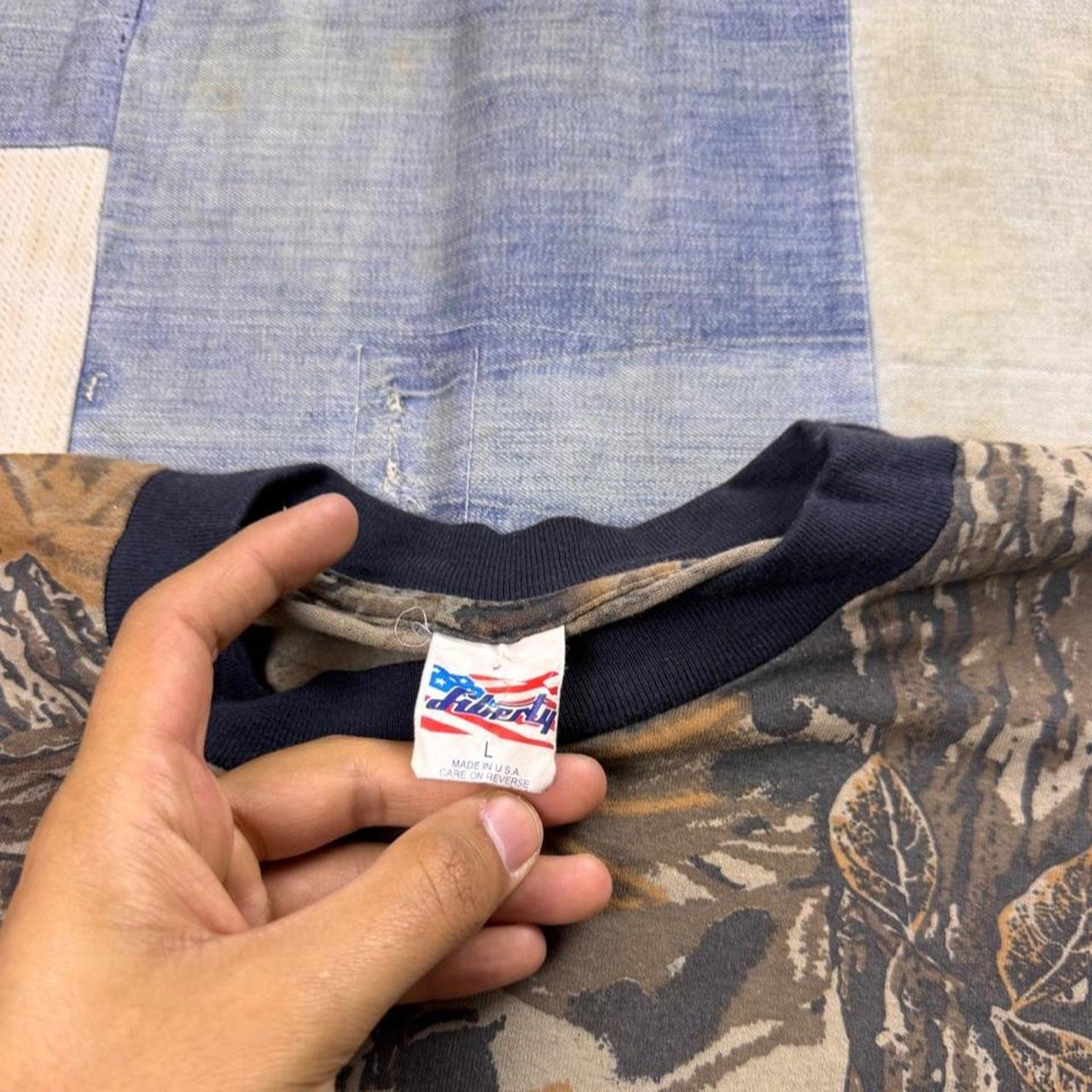 1990s Liberty Realtree Camo Long Sleeve Pocket Tee | Large