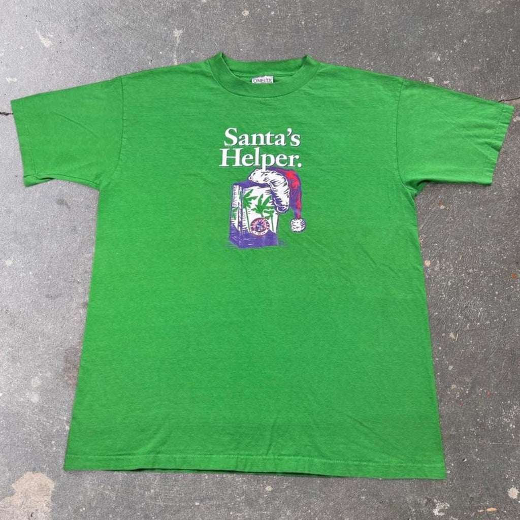 1990s Santa's Helper Christmas Graphic Tee | Large
