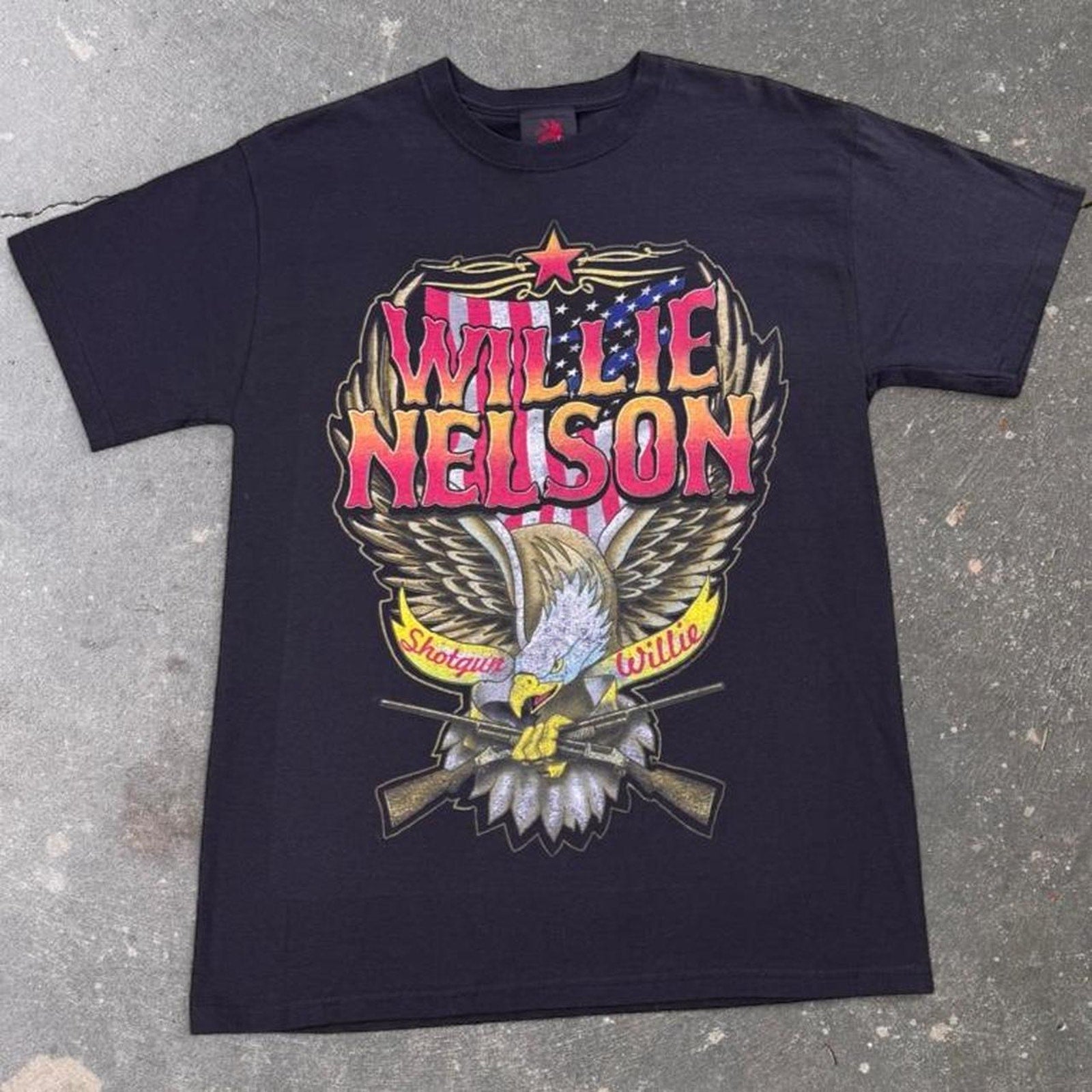 2000s Willie Nelson Shotgun Willie Eagle Graphic Tee | Medium