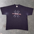 2000s Spineshank Self-Destructive Pattern Band Tee Black | XL