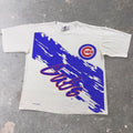 1996 Chicago Cubs Logo Athletic All Over Print Tee | Large