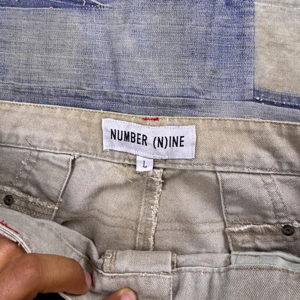 2000s Number (N)ine Distressed Panel Denim Pants | 35x30