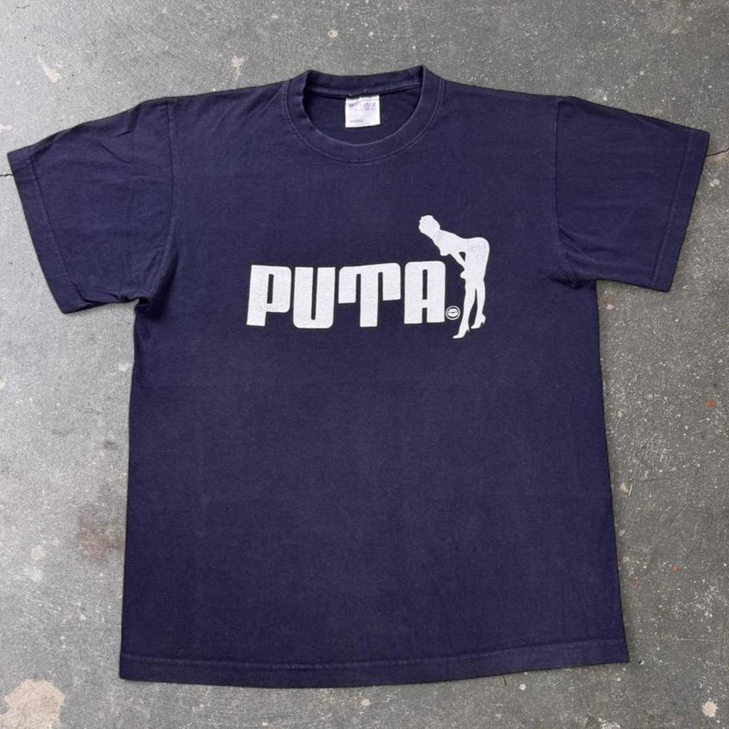 1990s Puta Parody Logo Graphic Tee | Small