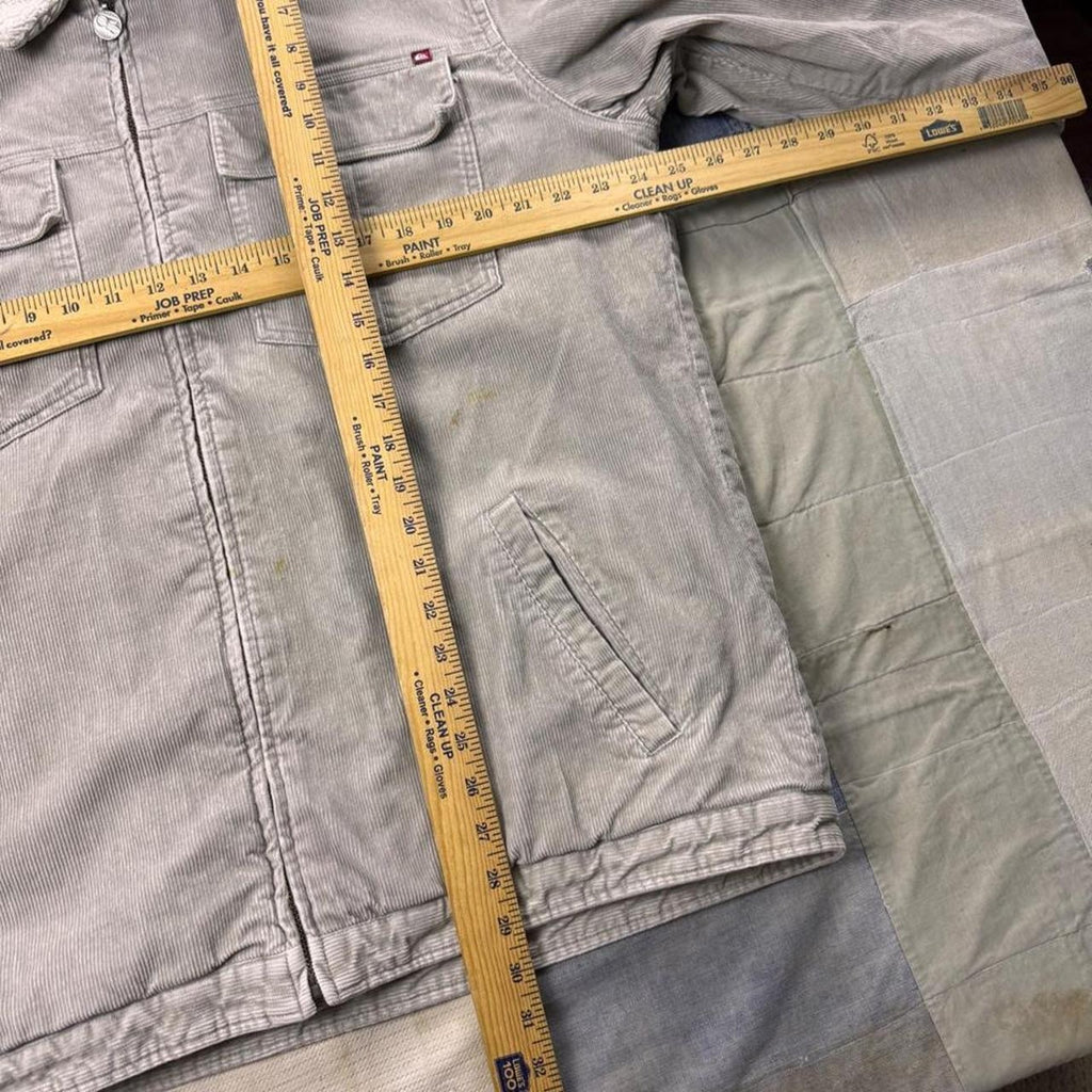 2000s quiksilver corduroy sherpa lined workwear