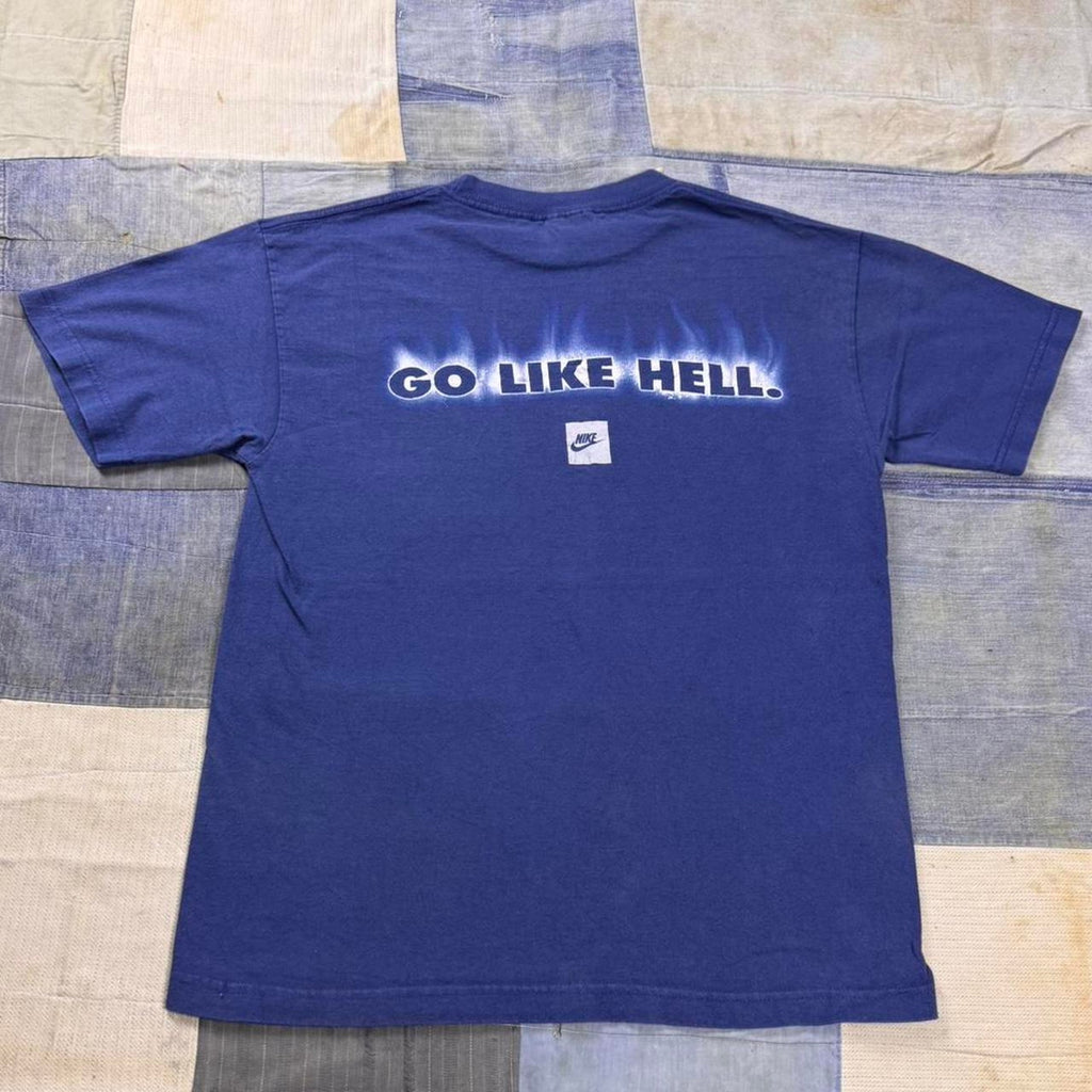 2000s Nike Go Like Hell Blue Tee | Medium