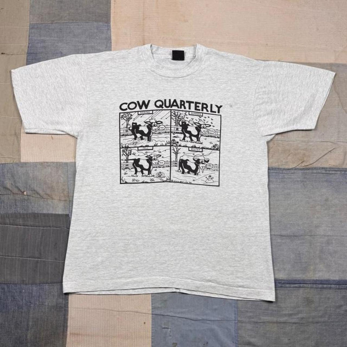 1990s Cow Quarterly Cartoon Tee | M