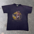 1990s Native American Woman Wolf Graphic Tee | Medium