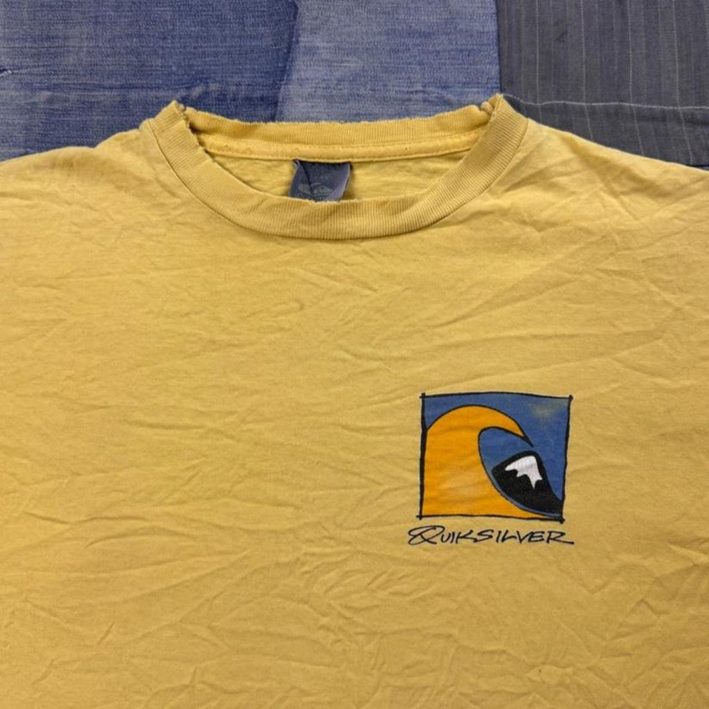 1990s Quiksilver Wave Logo Double-Sided Surf Tee | Medium