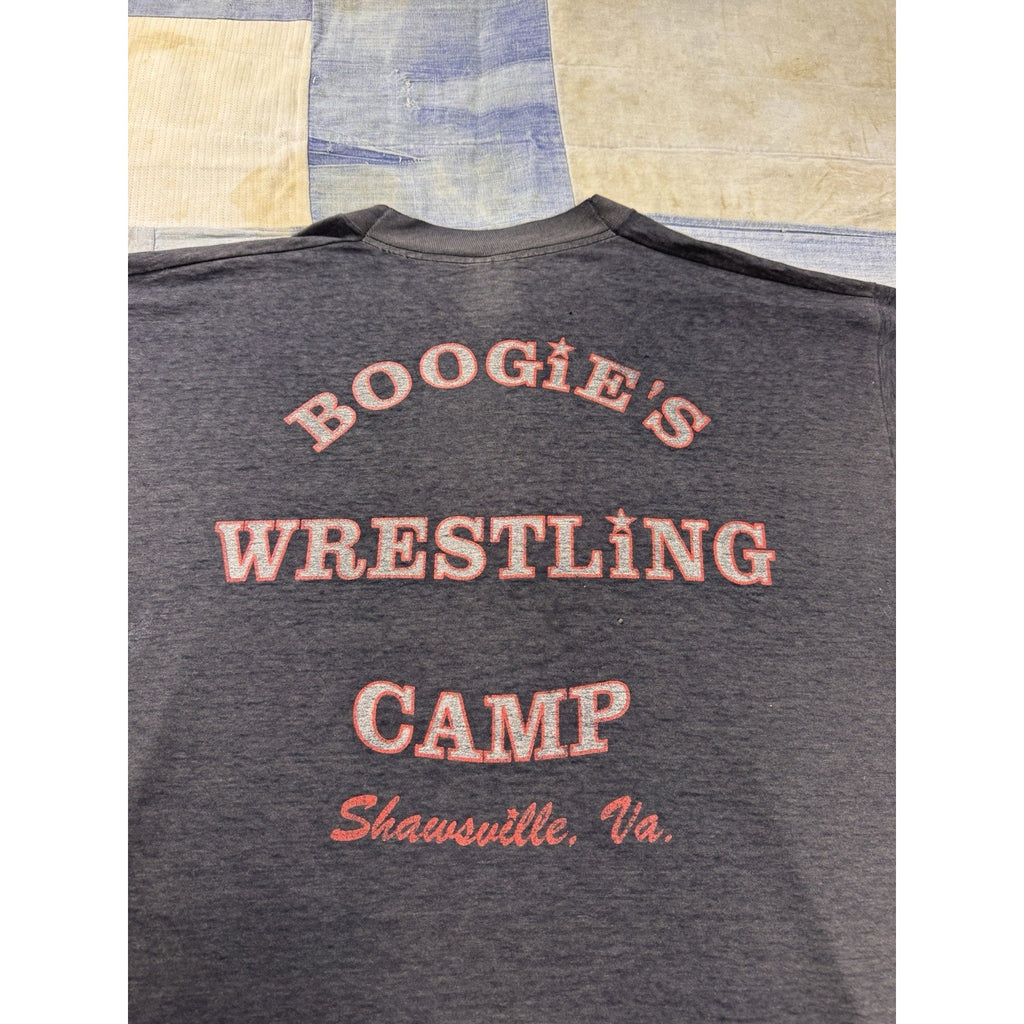 Vintage 80s Jimmy Valiant Boogie Woogie Wrestling Camp T Shirt USA Single Stitch