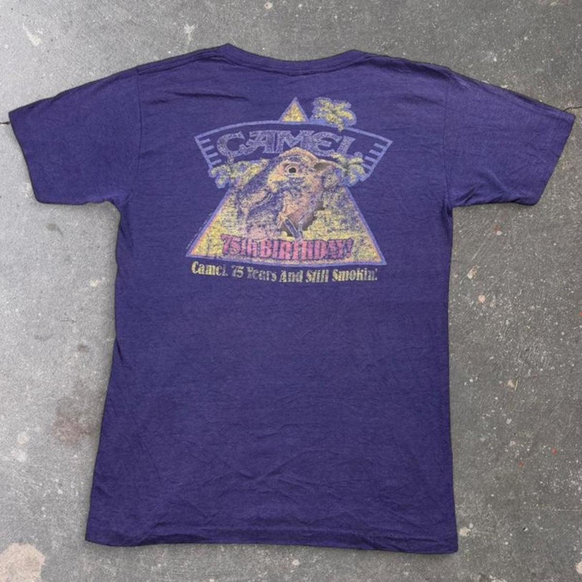 1990s Camel “75th Birthday” Cigarette Promo Tee | Large