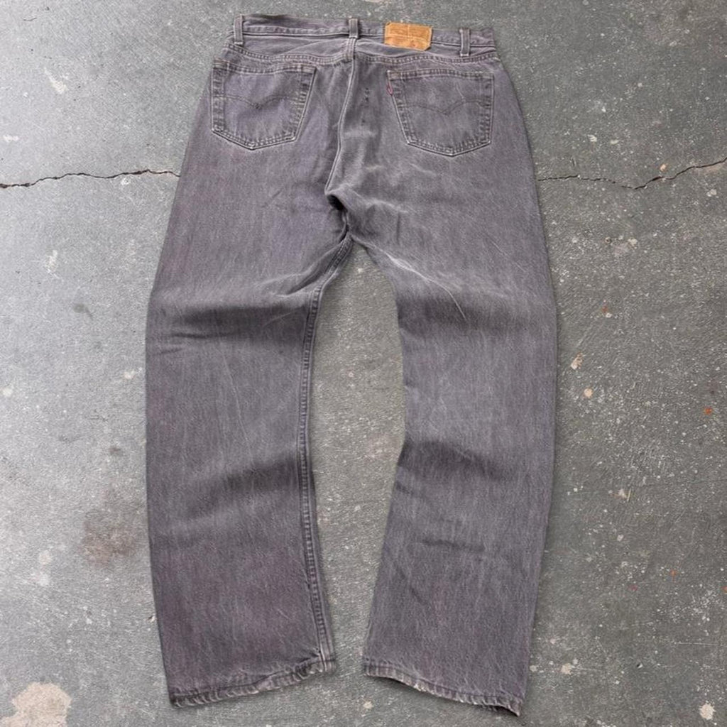 1990s Levi’s 501 Faded Gray Denim Jeans | 34x30