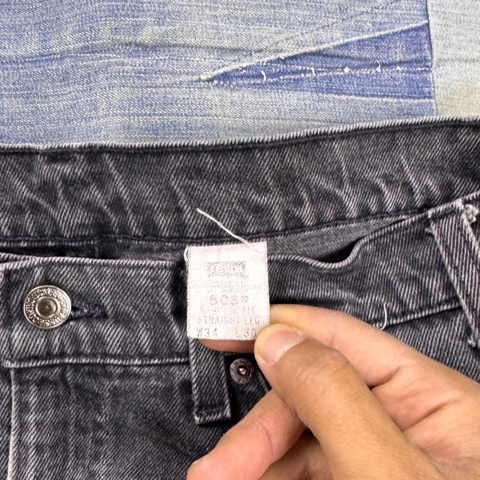 1990s Levi’s 505 Orange Tab Black Denim Jeans | 31x29