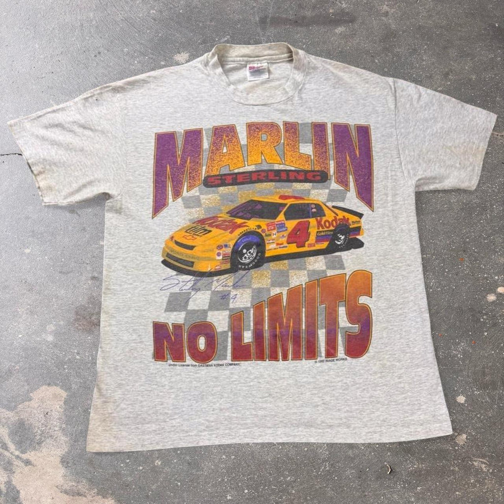 1995 Sterling Marlin NASCAR “No Limits” graphic tee | Large