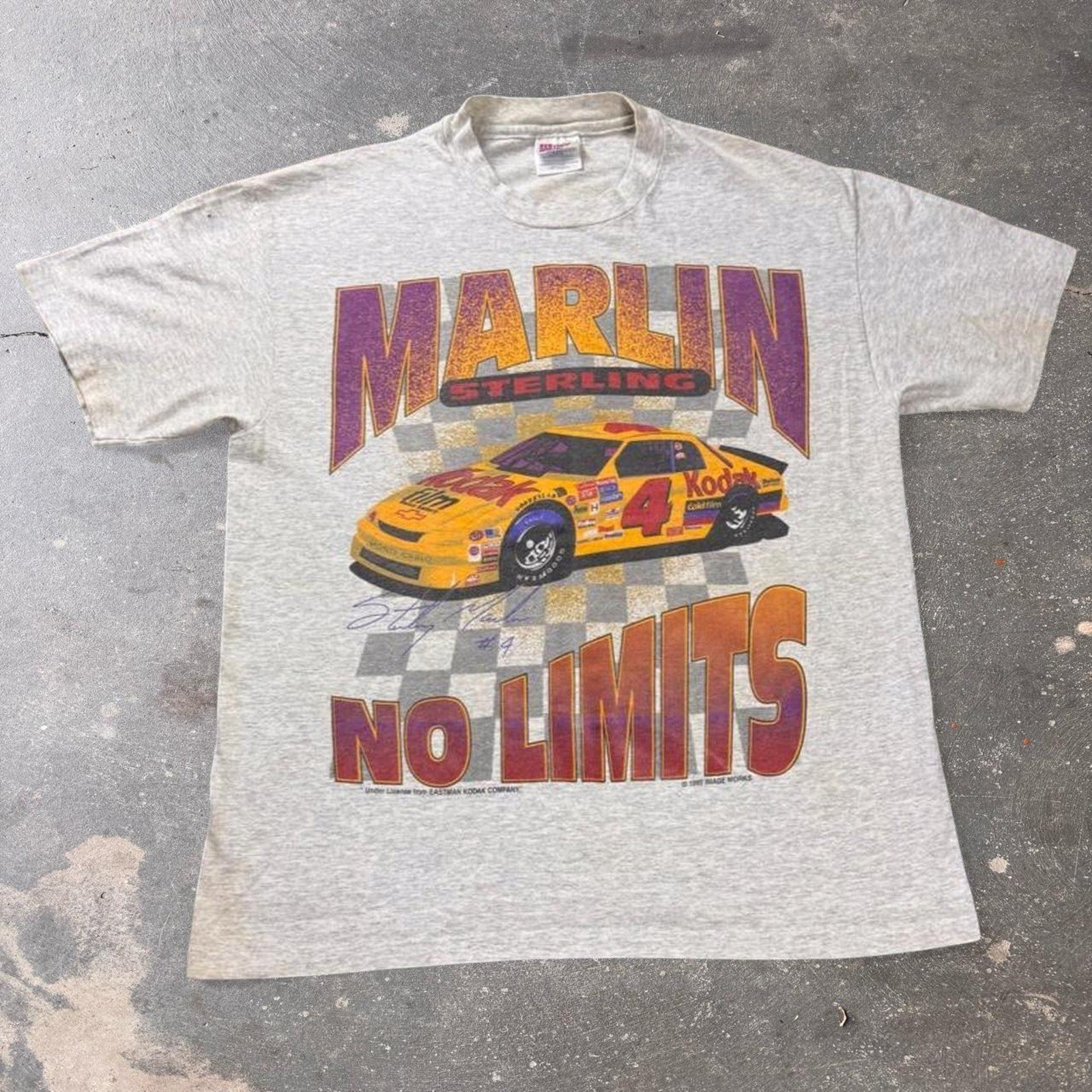 1995 Sterling Marlin NASCAR “No Limits” graphic tee | Large