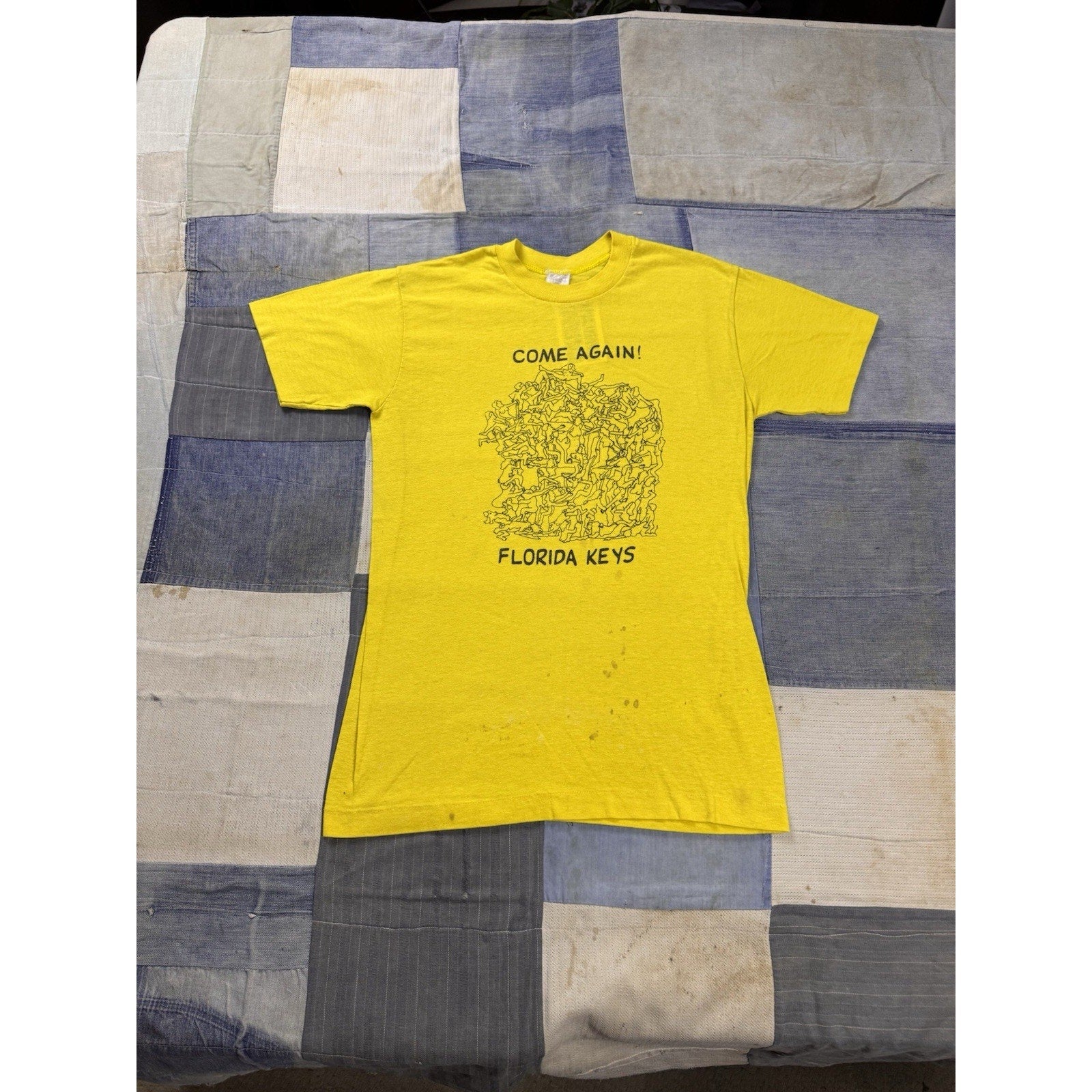Vintage 80s Florida Keys Come Again Sex Orgy Nude Tee Single Stitch USA Sz Med