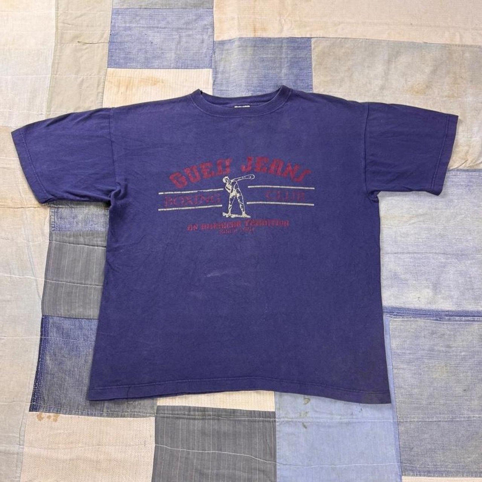 1990s Guess Jeans Boxing Club Graphic Tee | Medium